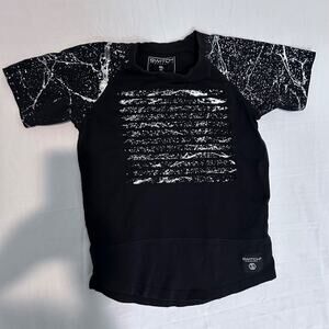 Switch Remarkable Razor Cut T-Shirt Kid's Size XL (7) Black And Silver